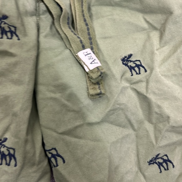 Abercrombie & Fitch vintage y2k Green Shorts with Moose Embroidery - Picture 2 of 9